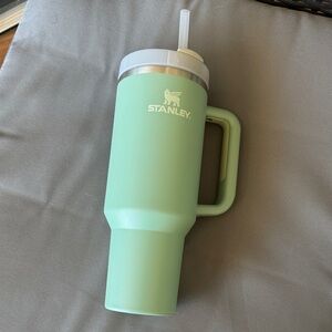 Stanley Pastel Green Travel Mug with Straw
